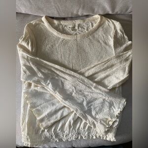 Cream belle sleeve Madewell top